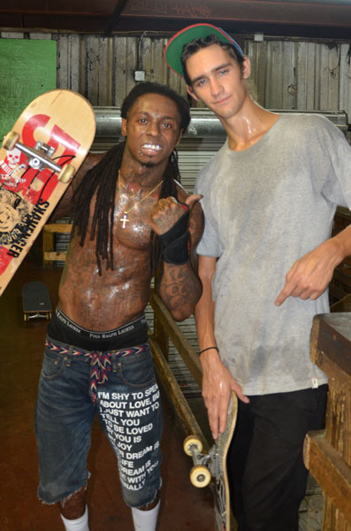 Lil Wayne Skateboarding at Skatepark of Tampa